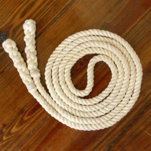 Jump Rope, Natural Undyed with Hand-Spliced Handles - Image 2