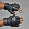 Premium Leather Gym Gloves with Wrist Wrap Support - Image 1